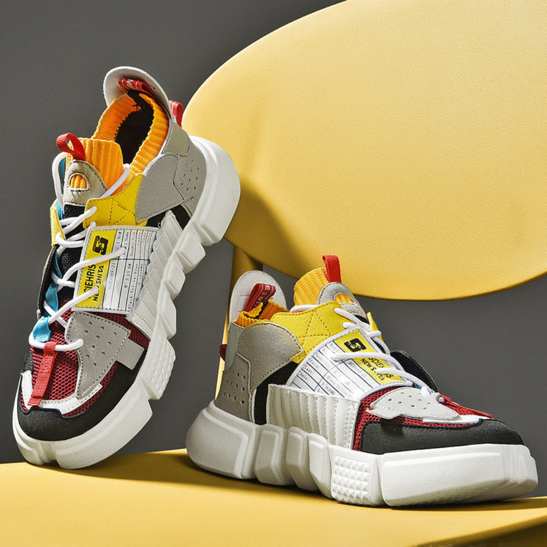 Women Patchwork Street Style Sneakers Artisio