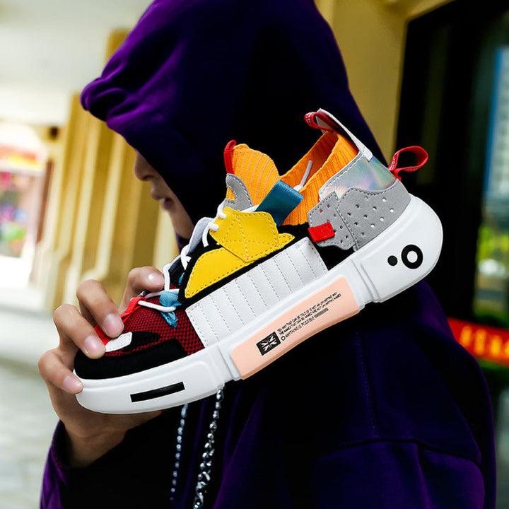 Women Patchwork Street Style Sneakers Artisio