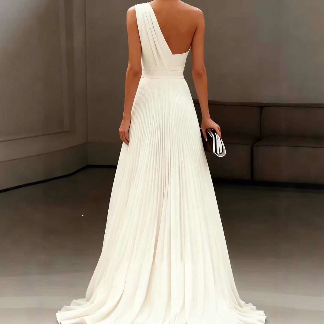 Women Pleated Elegance Evening Gown Artisio