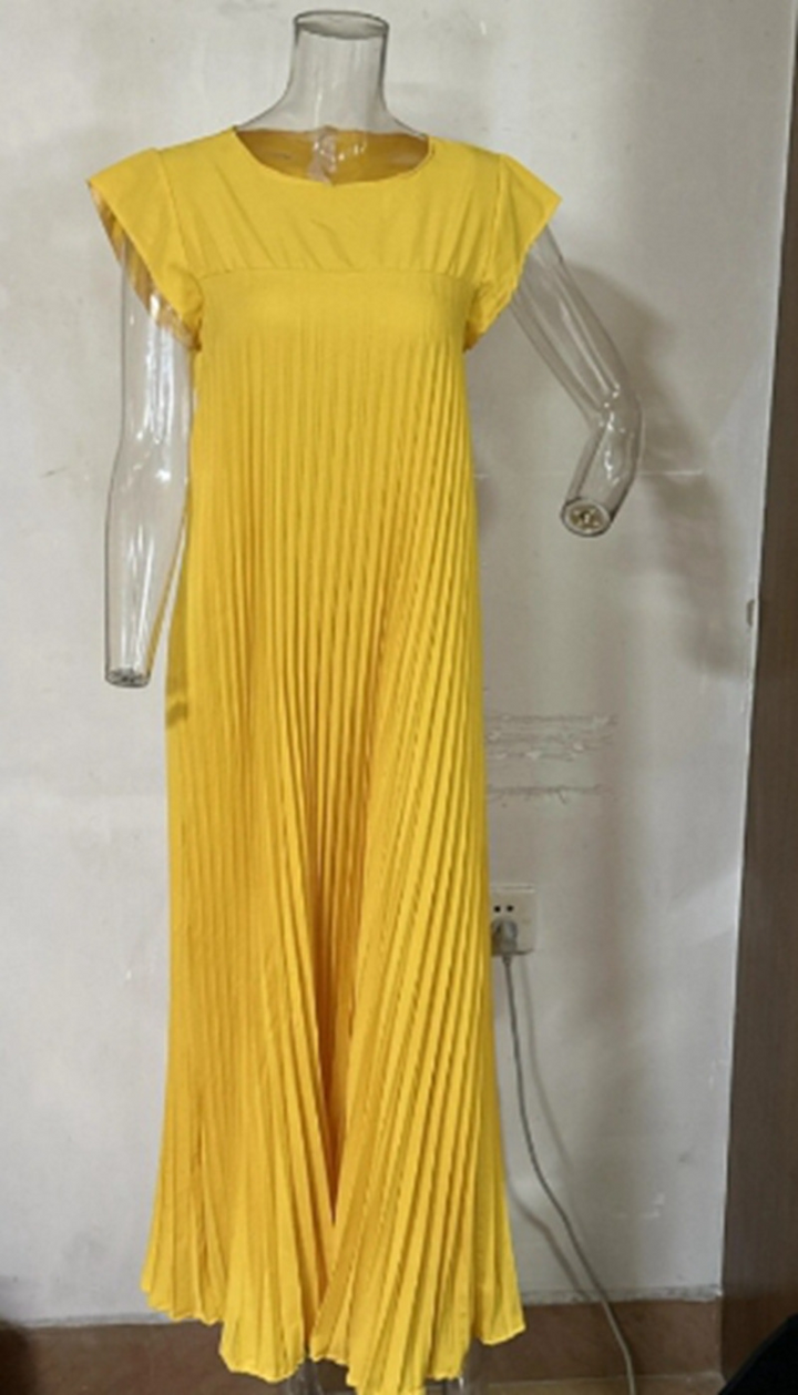 Women Pleated Maxi Dress Artisio