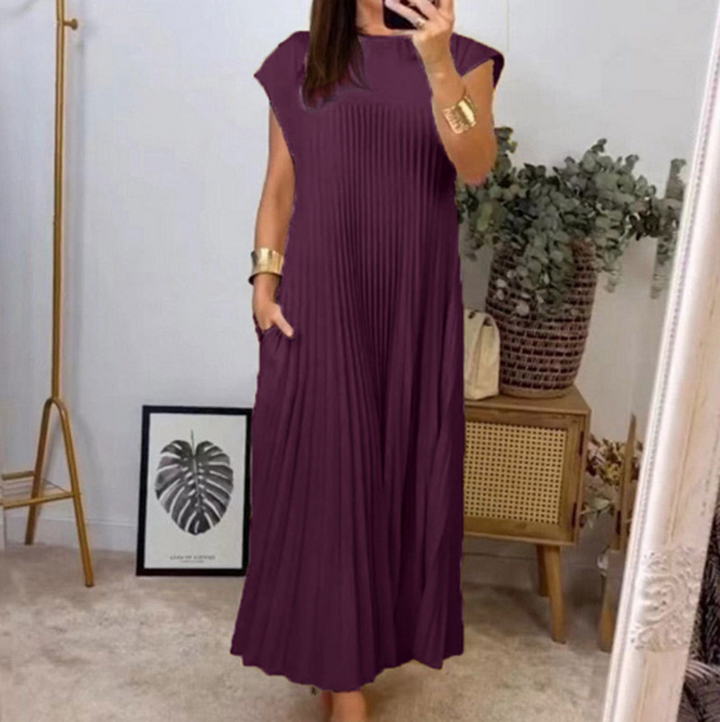 Women Pleated Maxi Dress Artisio