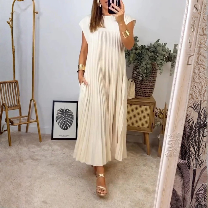 Women Pleated Maxi Dress Artisio