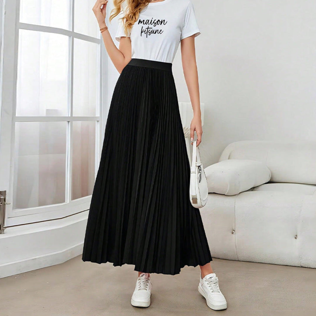 Women Pleated Maxi Skirt Artisio