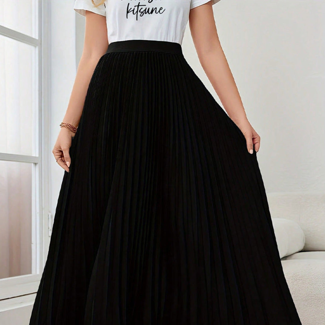 Women Pleated Maxi Skirt Artisio