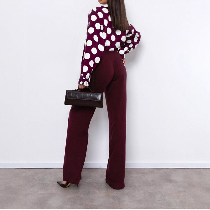 Women Polka Dot Bow Blouse Artisio