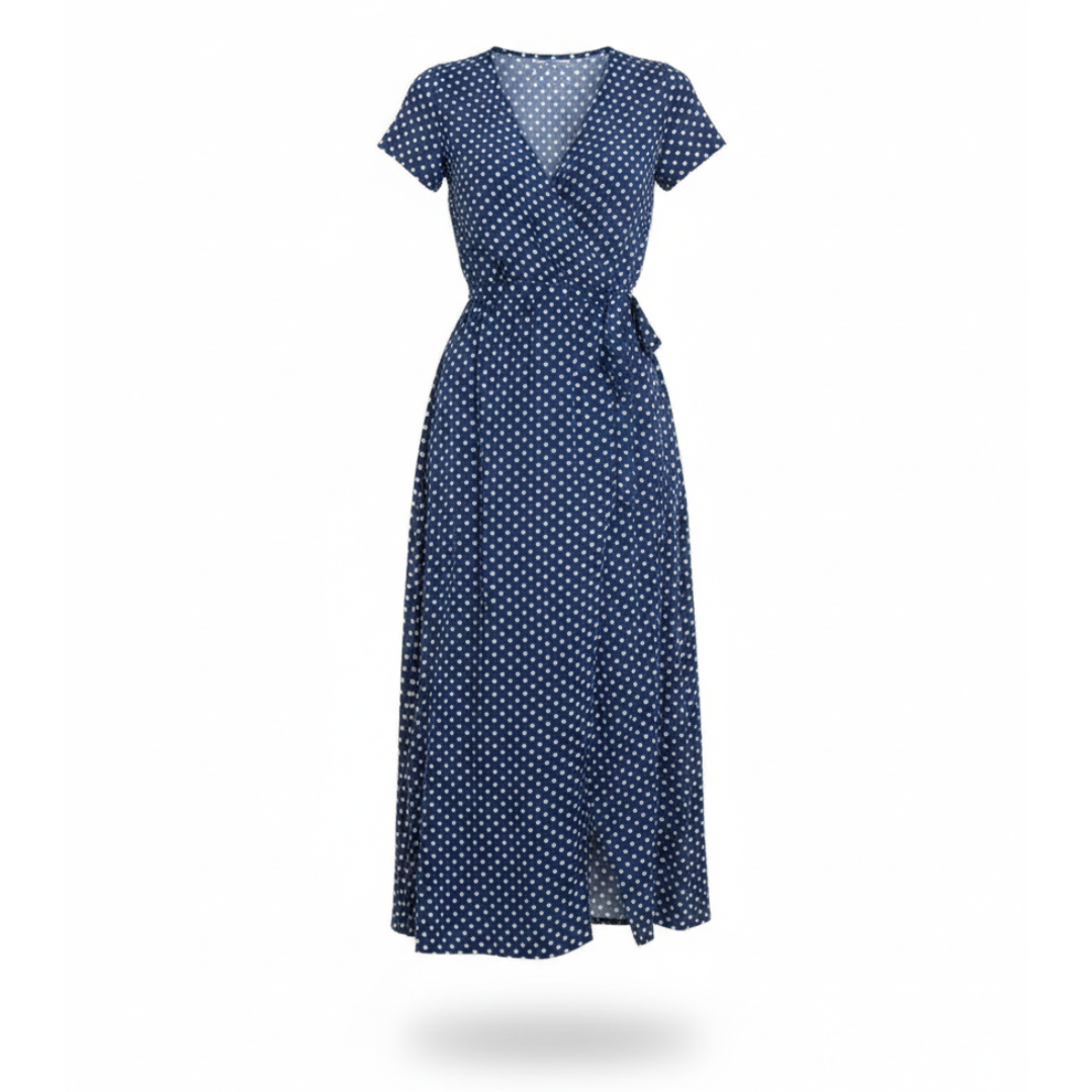 Women Polka Dot Maxi Dress Artisio