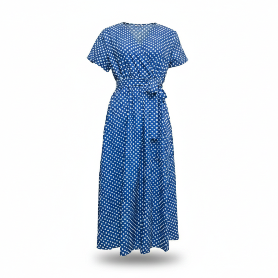 Women Polka Dot Maxi Dress Artisio