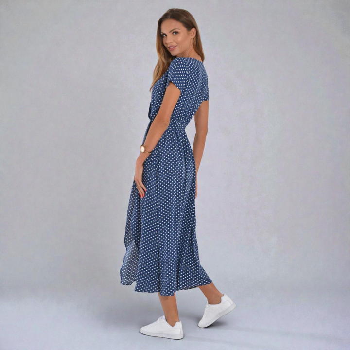 Women Polka Dot Maxi Dress Artisio