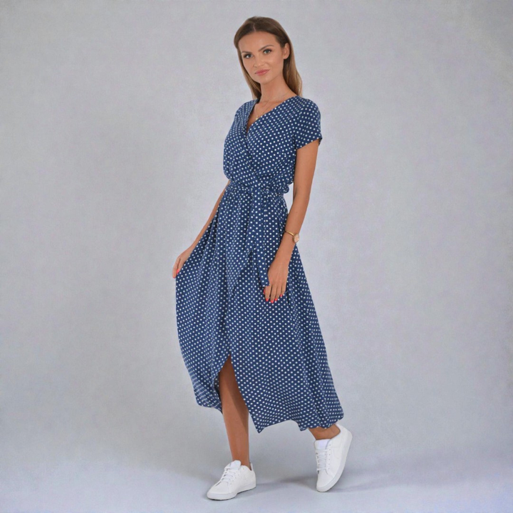 Women Polka Dot Maxi Dress Artisio