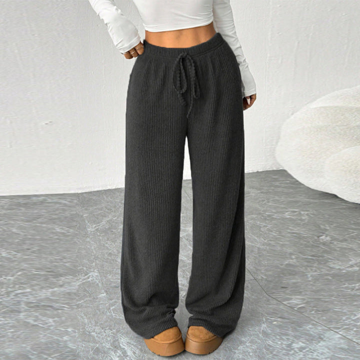 Women Ribbed Knit Pants Artisio