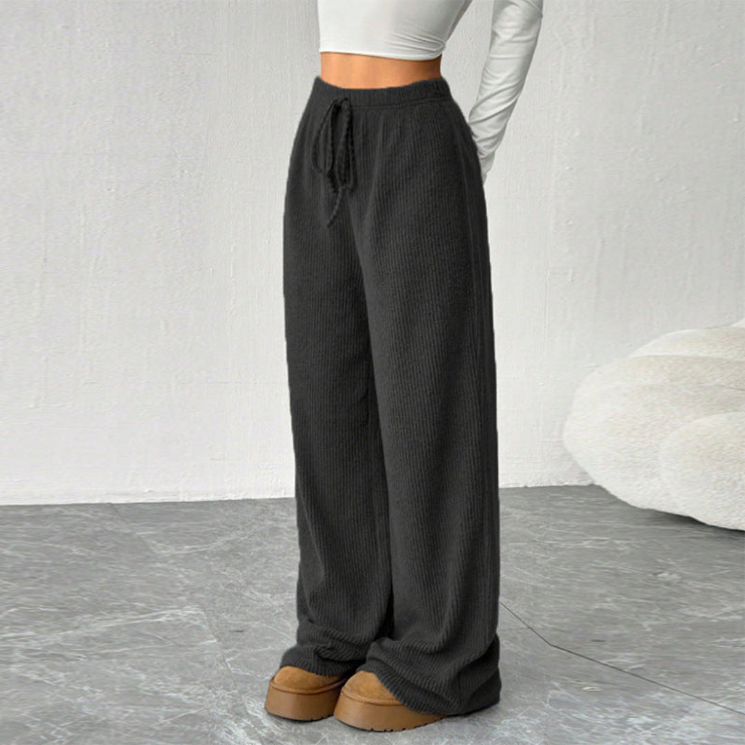 Women Ribbed Knit Pants Artisio