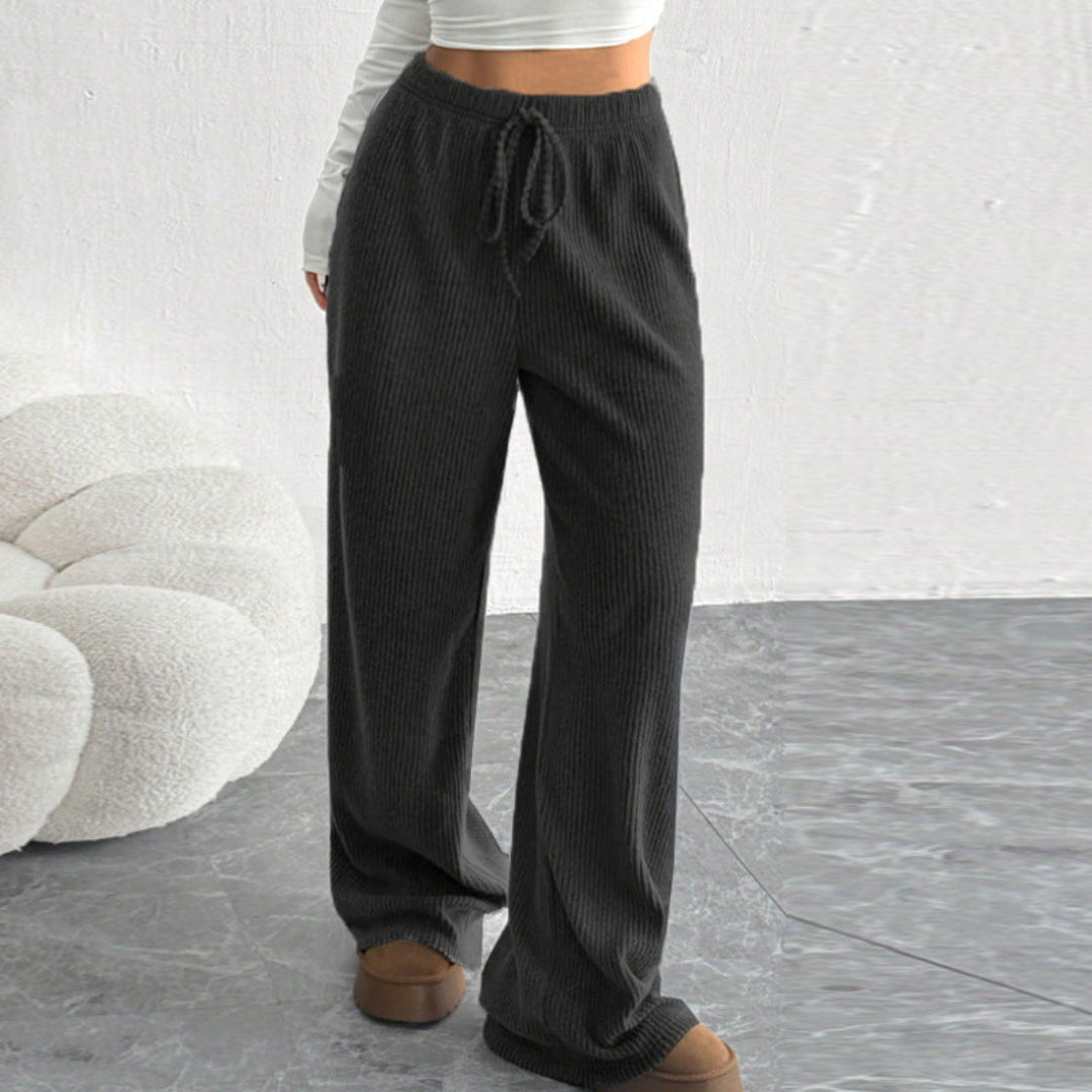 Women Ribbed Knit Pants Artisio