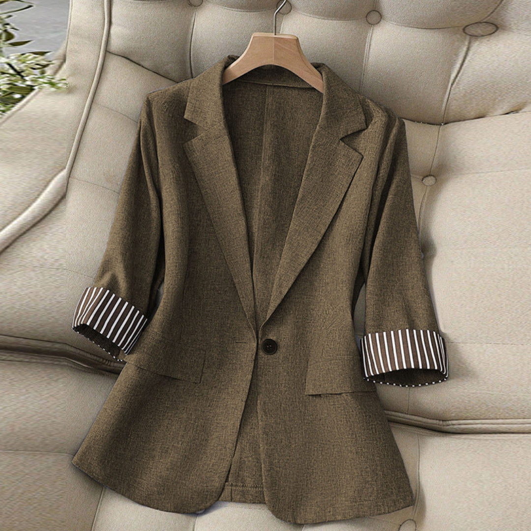 Women Rolled Cuff Blazer Artisio