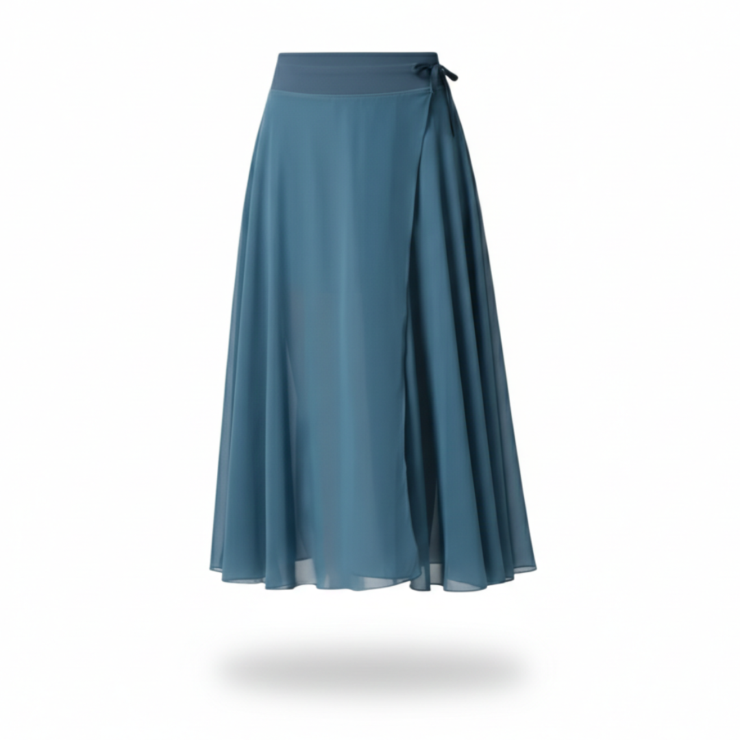 Women Sheer Flow Midi Skirt Artisio