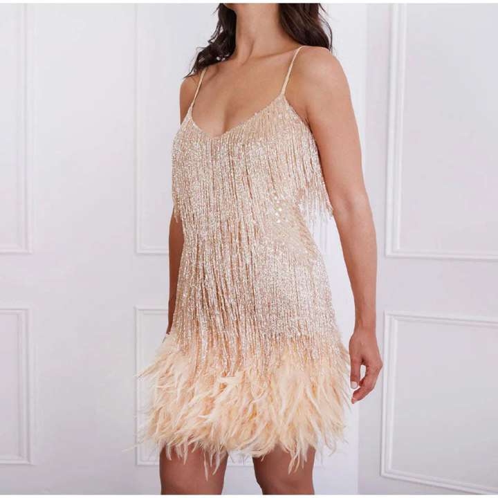 Women Shimmer Mini Dress Artisio