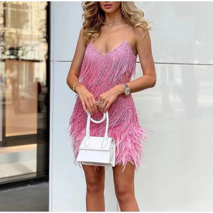 Women Shimmer Mini Dress Artisio