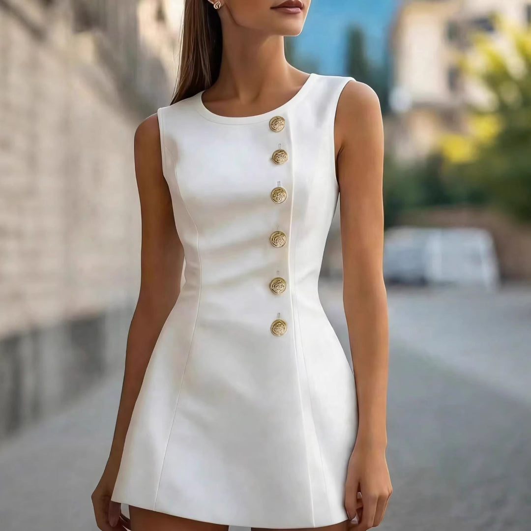 Women Signature Button Dress Artisio