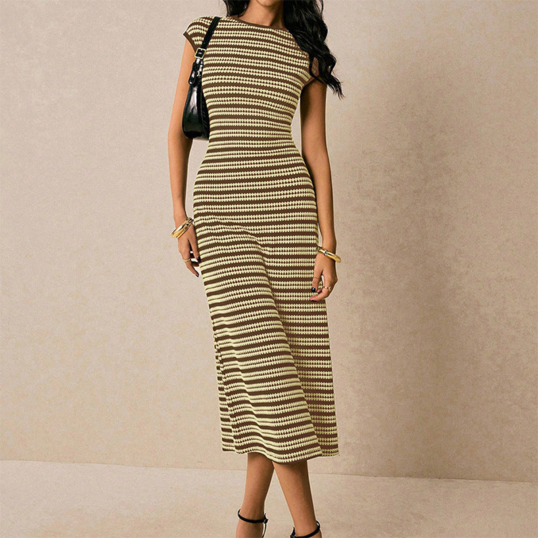 Women Sleek Ribbed Dress Artisio