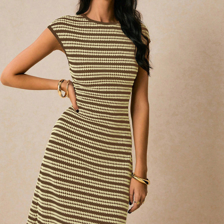 Women Sleek Ribbed Dress Artisio