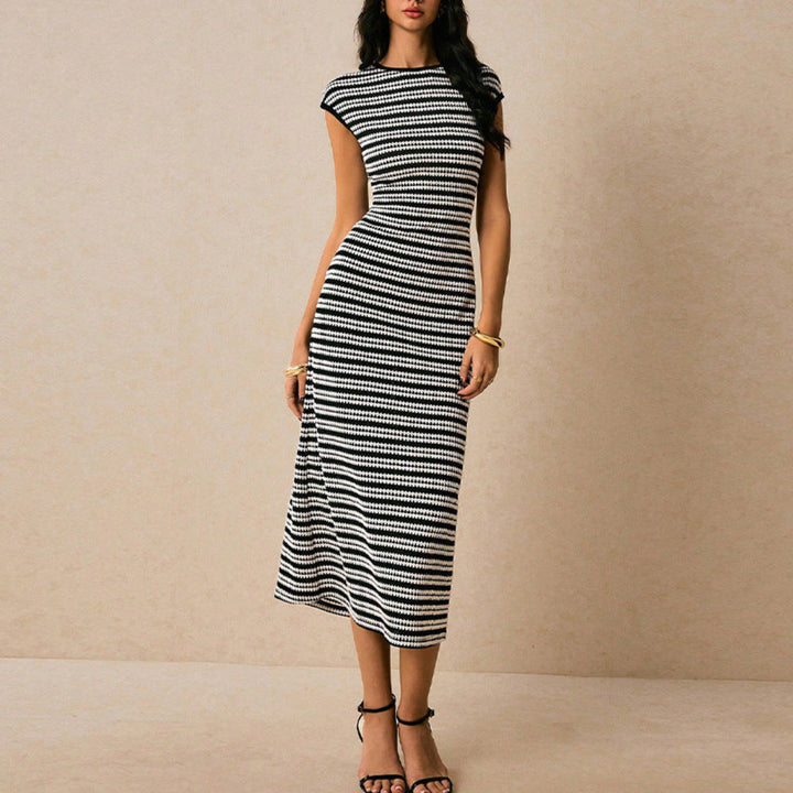 Women Sleek Ribbed Dress Artisio