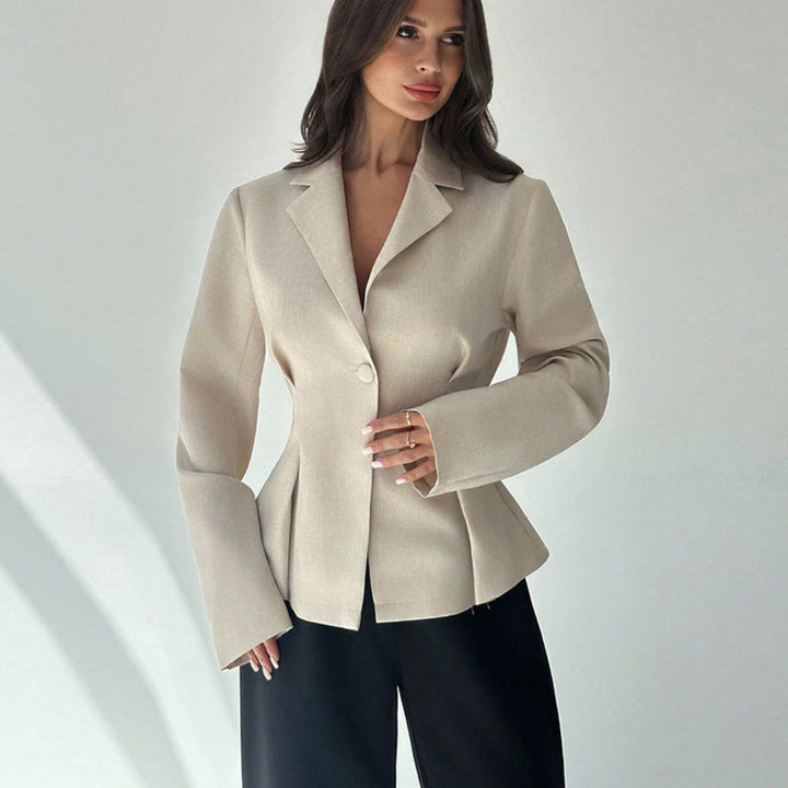 Women Soft Beige Blazer Artisio