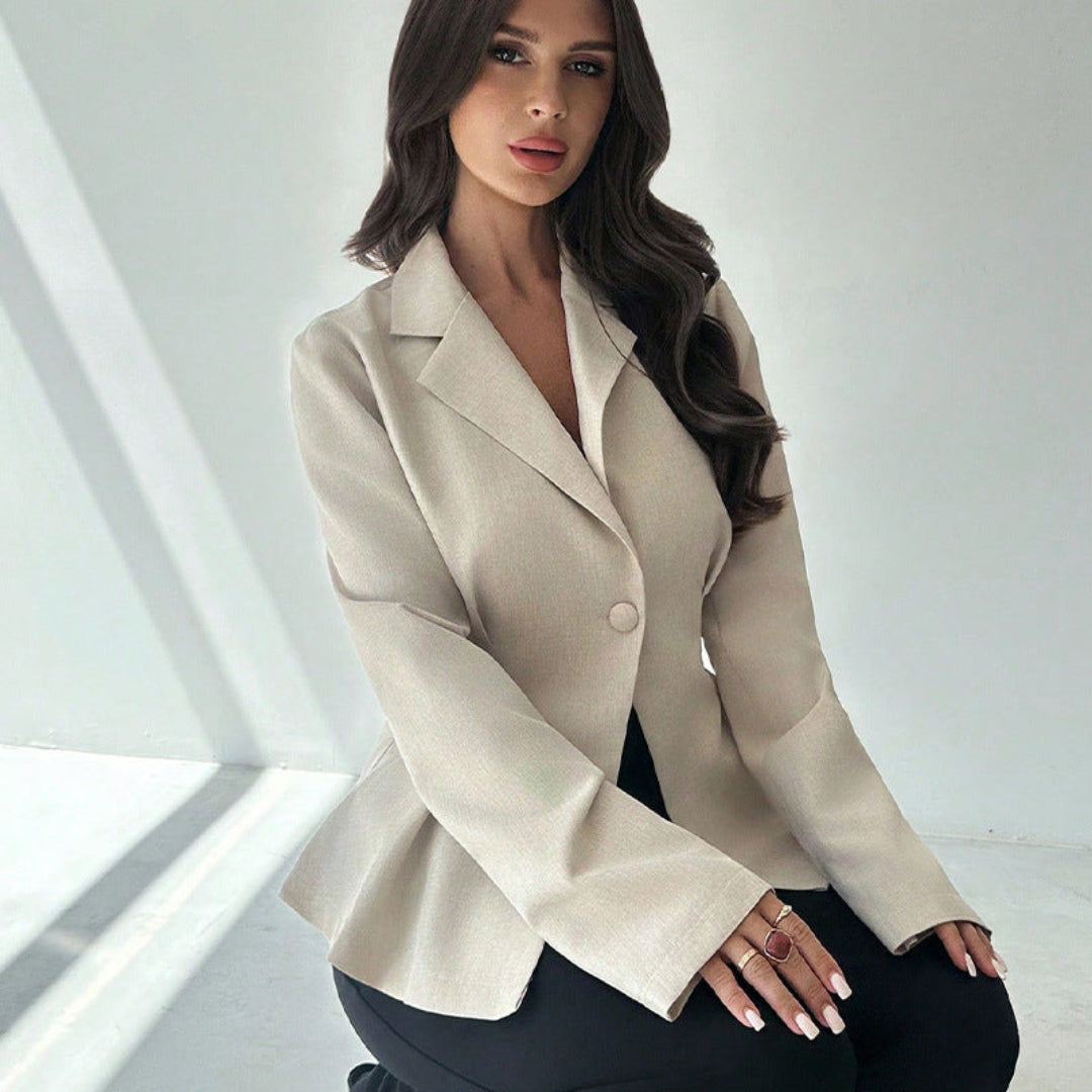 Women Soft Beige Blazer Artisio