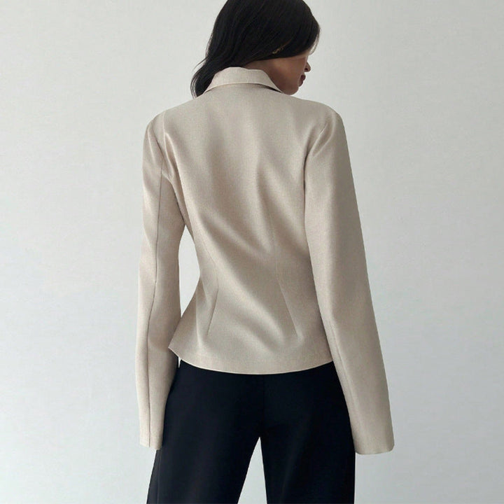 Women Soft Beige Blazer Artisio