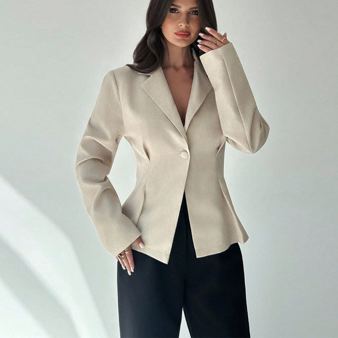 Women Soft Beige Blazer Artisio