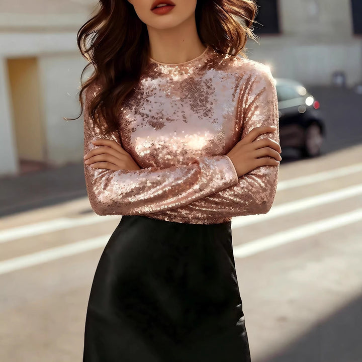 Women Sparkle Sequin Blouse Artisio