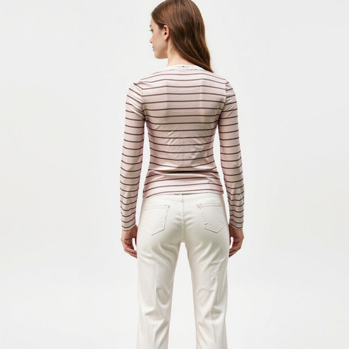 Women Striped Slim Fit Top Artisio