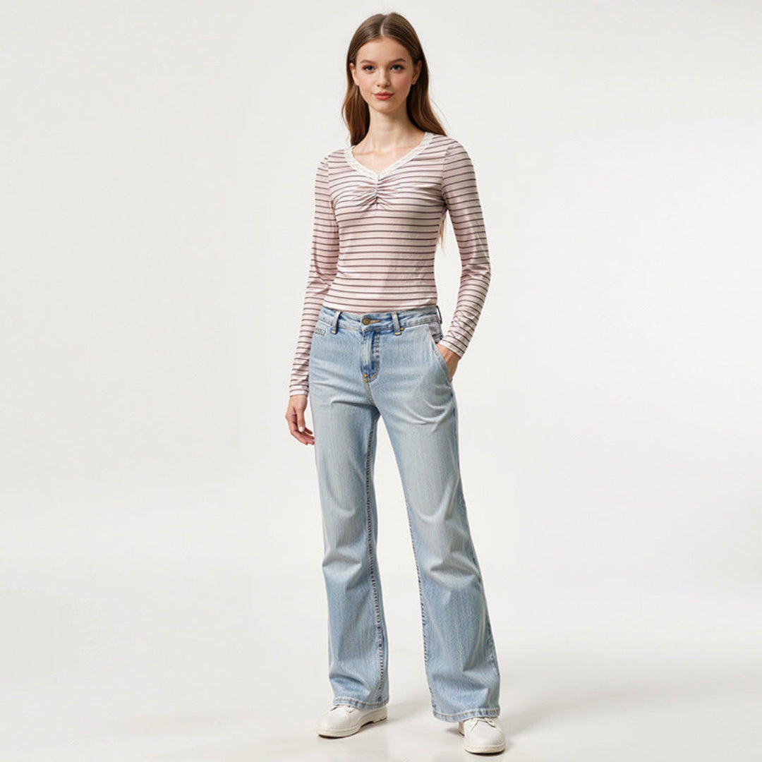 Women Striped Slim Fit Top Artisio