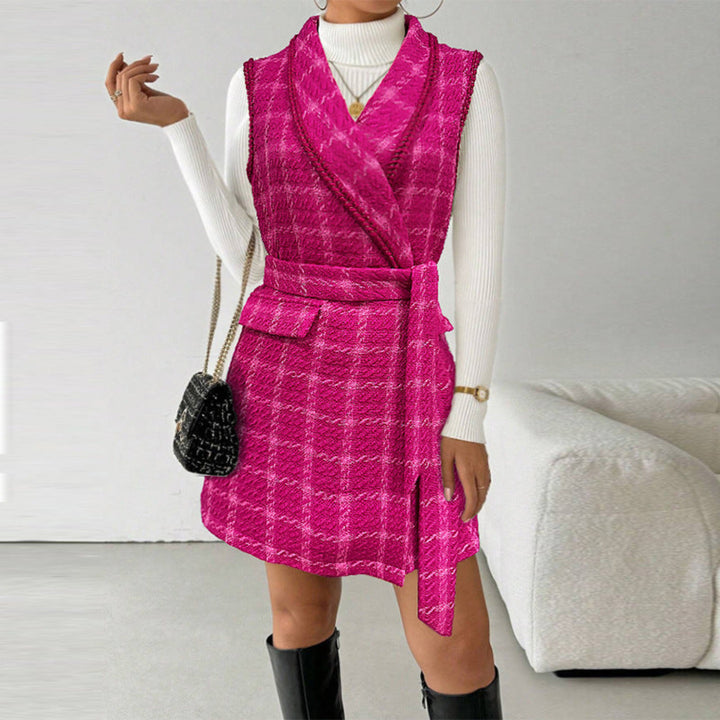 Women Tweed Wrap Dress Artisio