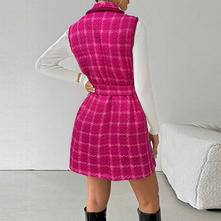 Women Tweed Wrap Dress Artisio