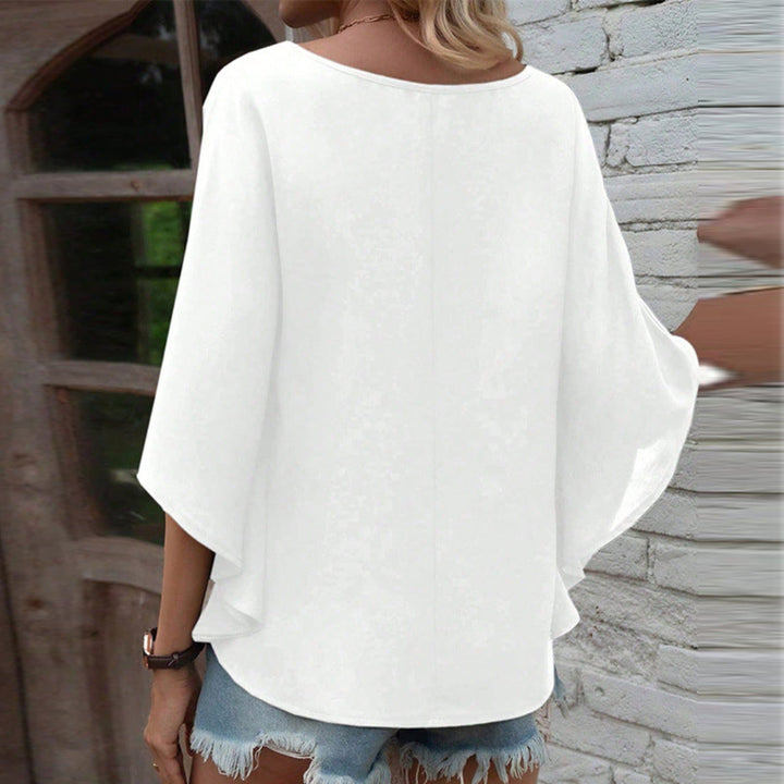Women V Neck Batwing Blouse Artisio