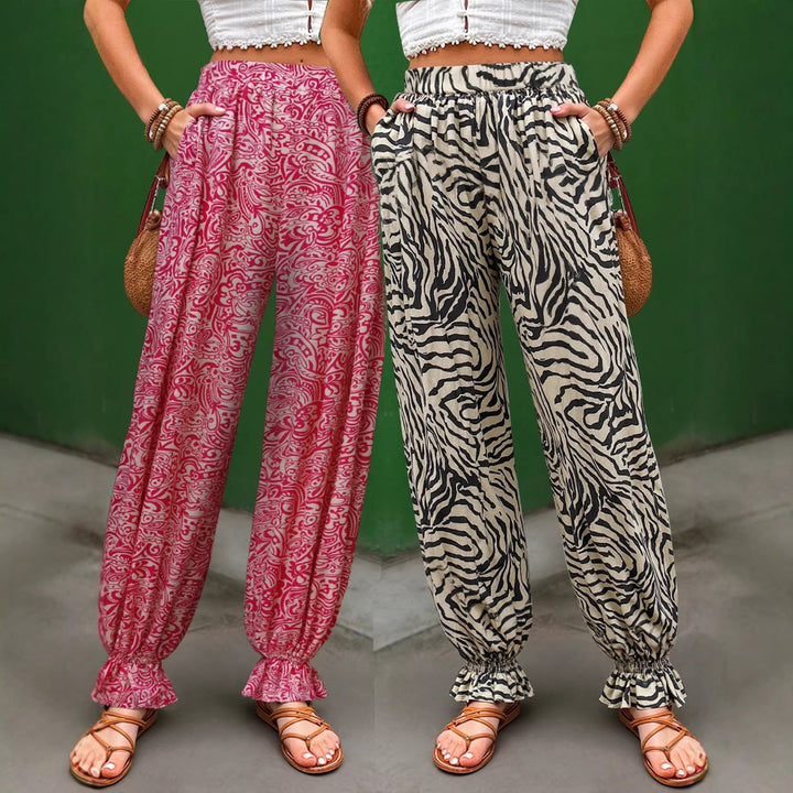 Women Vibrant Print Pants Artisio