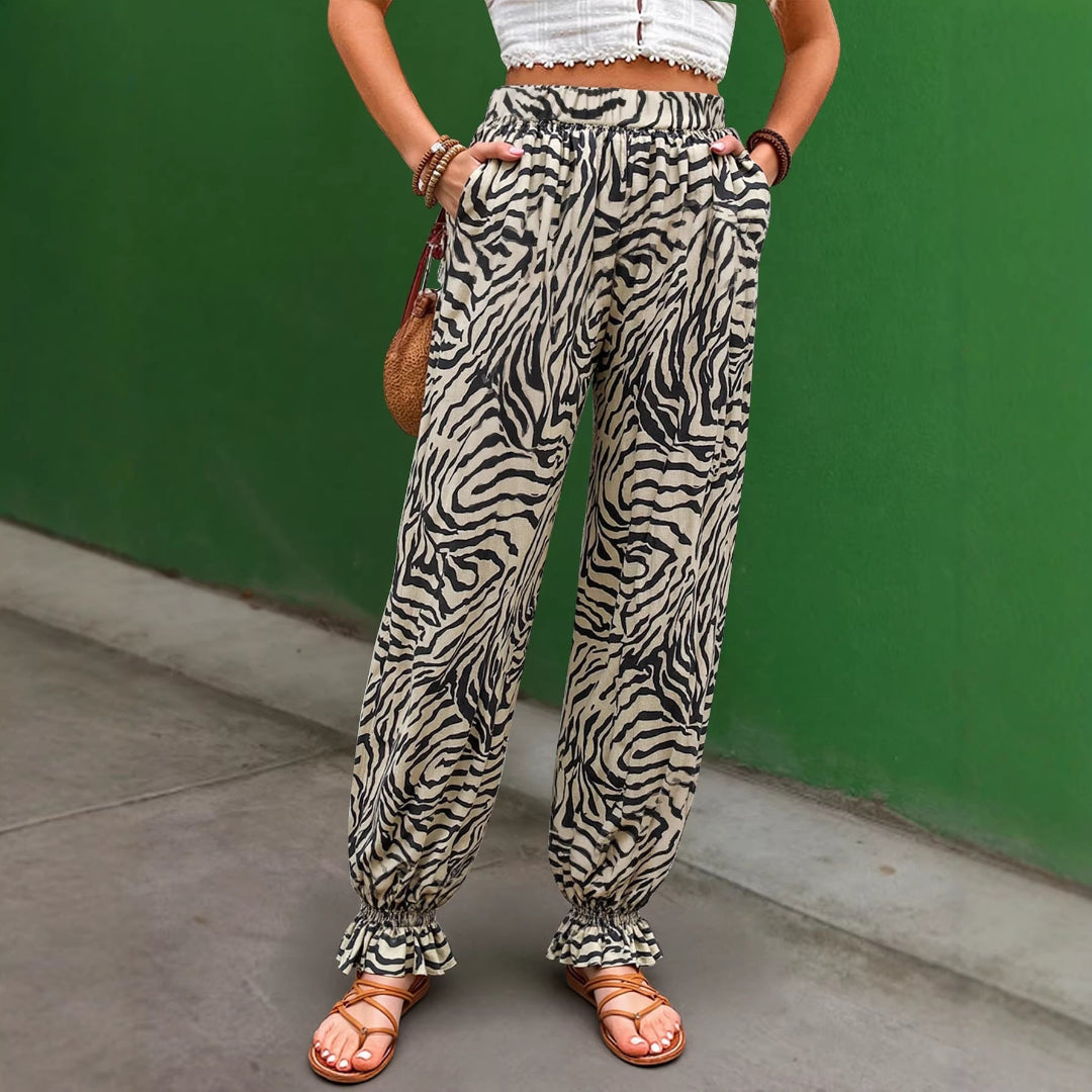 Women Vibrant Print Pants Artisio