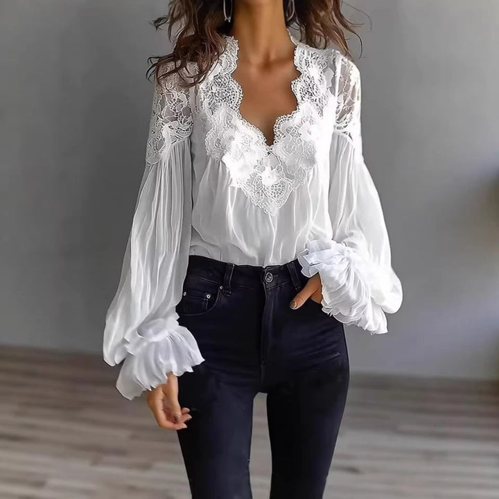 Women Vintage Lace Blouse Artisio