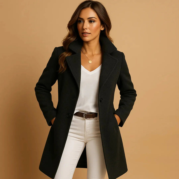 Women’s Button-Up Tailored Long Coat Artisio