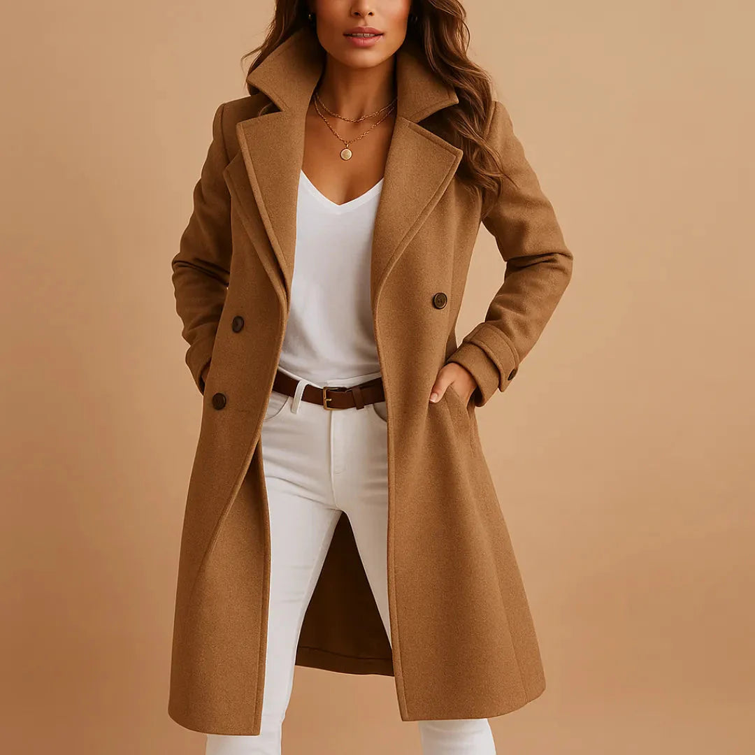 Women’s Button-Up Tailored Long Coat Artisio