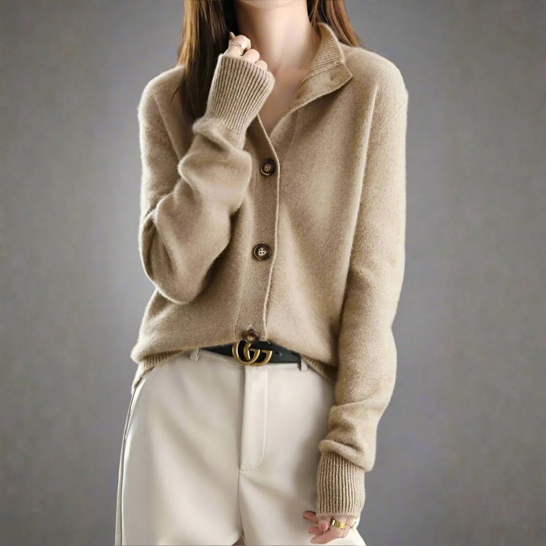 Women’s Cashmere-Blend Button Cardigan