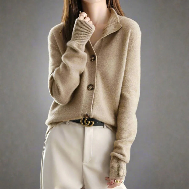 Women’s Cashmere-Blend Button Cardigan