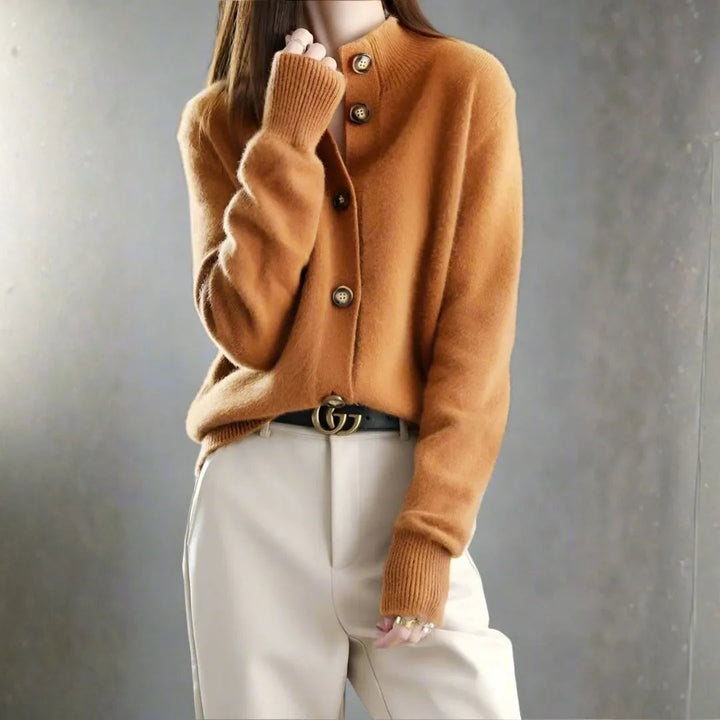 Women’s Cashmere-Blend Button Cardigan