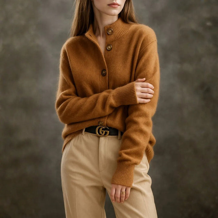 Women’s Cashmere-Blend Button Cardigan