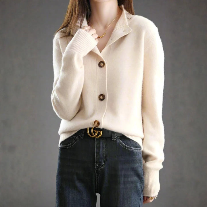 Women’s Cashmere-Blend Button Cardigan
