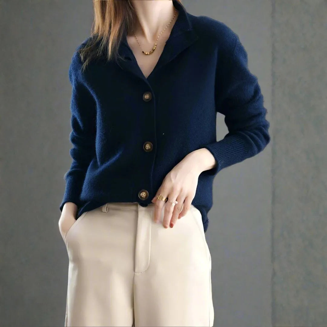 Women’s Cashmere-Blend Button Cardigan