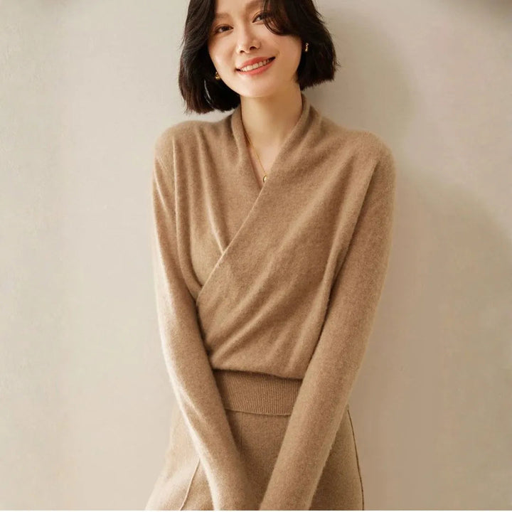 Women’s Cashmere Crossover Sweater Artisio