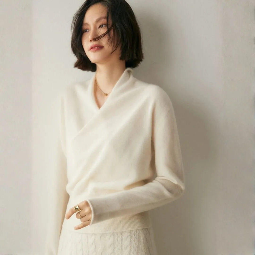 Women’s Cashmere Crossover Sweater Artisio