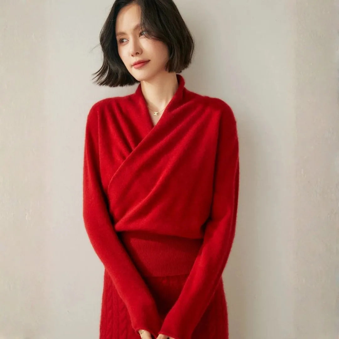 Women’s Cashmere Crossover Sweater Artisio