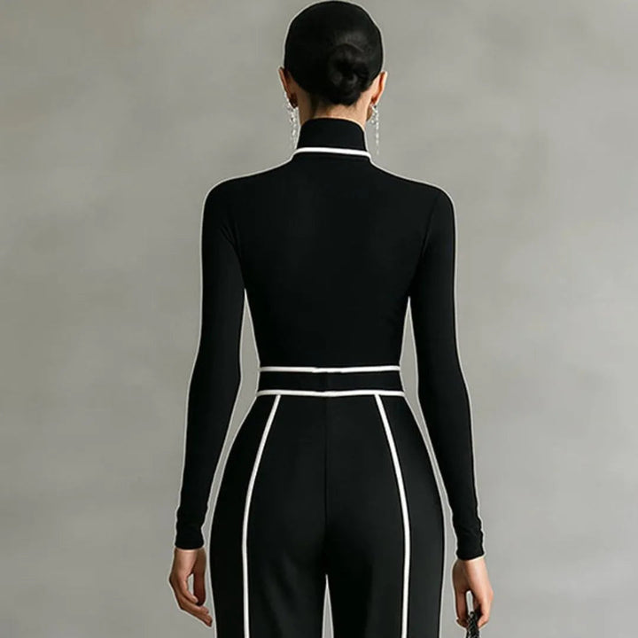 Women’s Color-Block Turtleneck Long-Sleeve Top Artisio