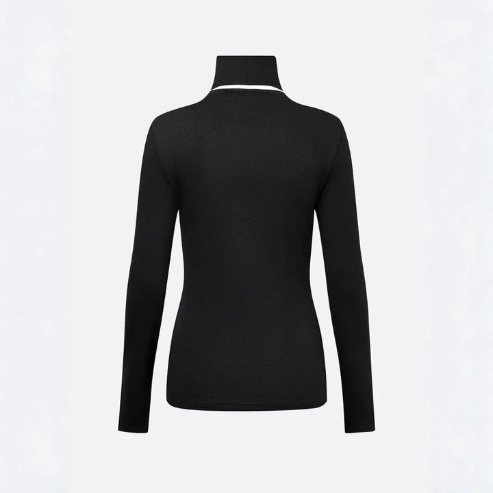Women’s Color-Block Turtleneck Long-Sleeve Top Artisio